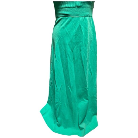 Vintage 1970s Giamo Knits High Quality Green Women's Maxi Dress Ruffle Top Small - Picture 6 of 10